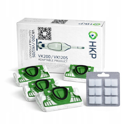 Worki FP200 Premium + Dovia Vorwerk Kobold VK200 VK220S kompatybilne z VR7
