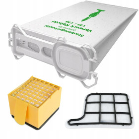 Worki + Filtr HEPA + Filtr Silnika Vorwerk VK135 VK136 Zestaw Premium