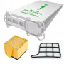 Worki + Filtr HEPA + Filtr Silnika Vorwerk VK135 VK136 Zestaw Premium