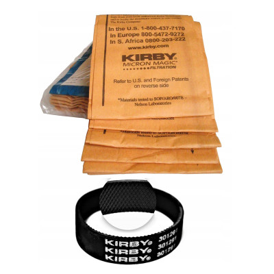Worki KIRBY Micron Magic 9szt + Pasek napędowy ORYGINAŁ