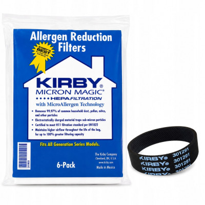 KIRBY WORKI ALLERGEN REDUKTION G3/Sentria 2009 2szt + PASEK NAPĘDOWY