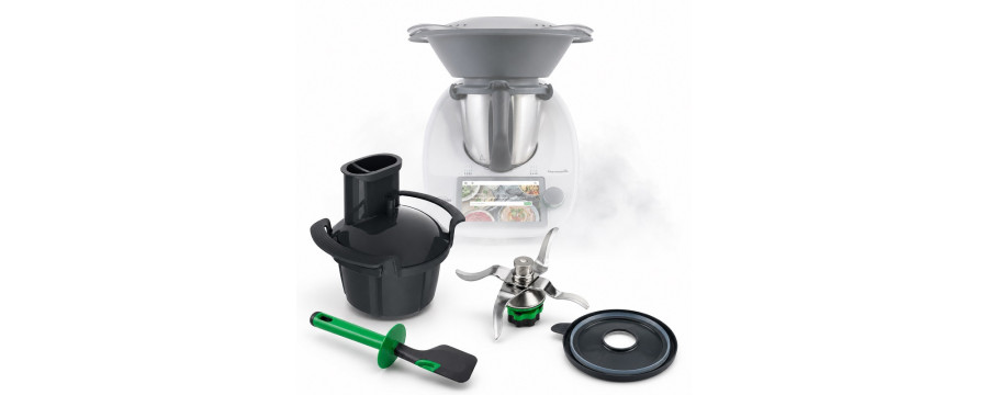 Akcesoria Thermomix TM6 – Varoma, kopystka, nóż, pokrywa