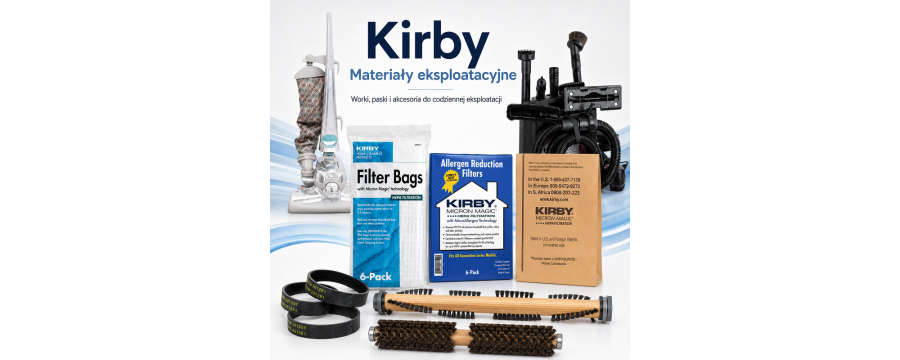Materiały eksploatacyjne Kirby – worki, wałki, paski i filtry