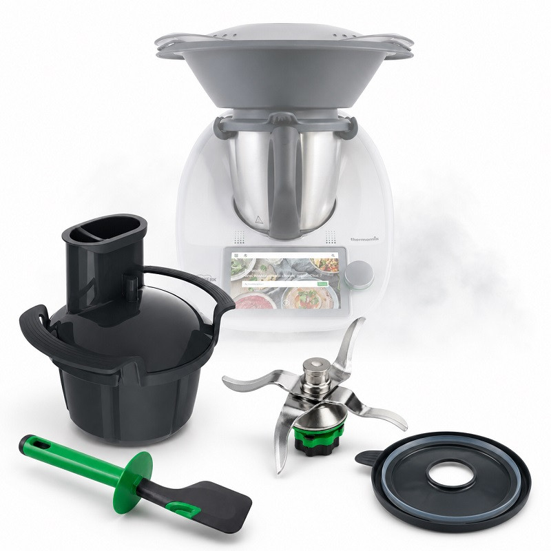 Akcesoria Thermomix TM6 – Varoma, kopystka, nóż, pokrywa